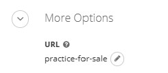 Classified more options edit url