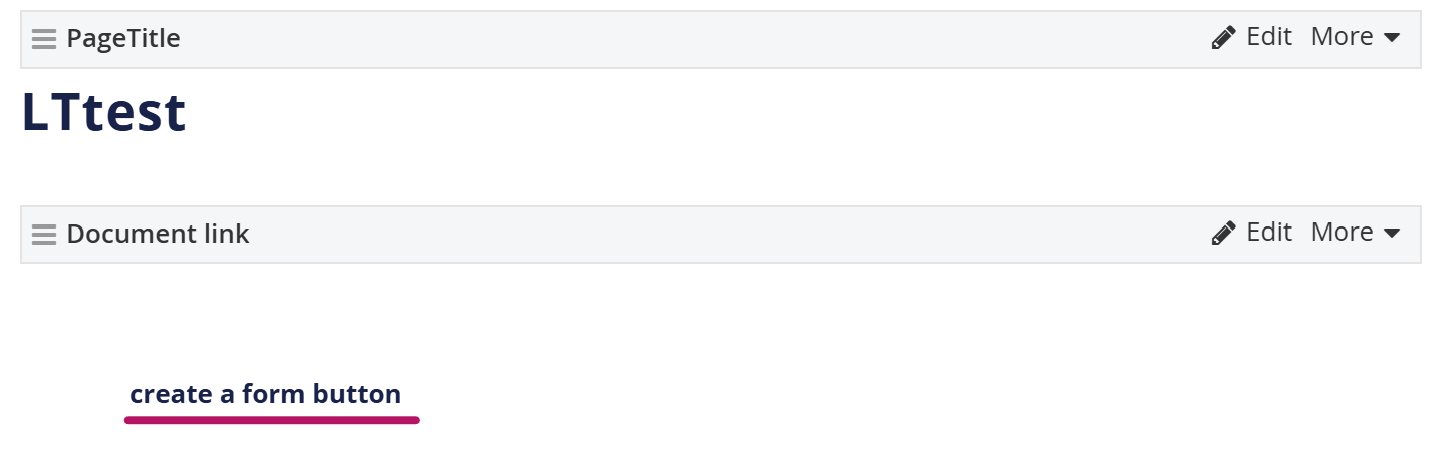 link to document populates to page
