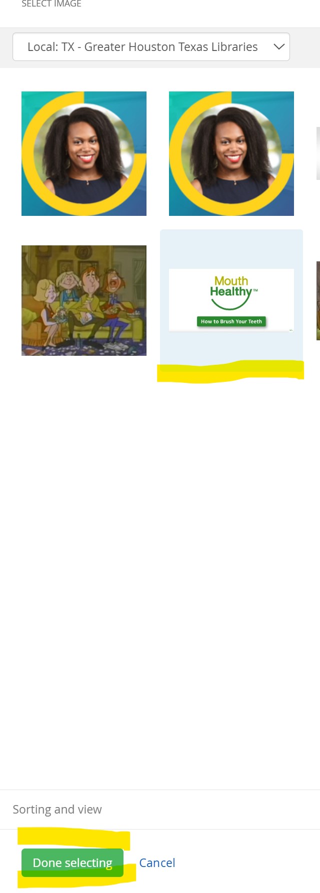 select an image from your library done selecting