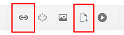 Create a Link and Insert Document icons