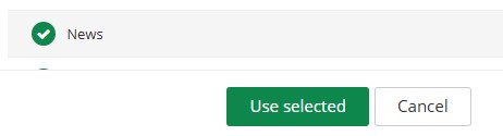 select page click use selected button
