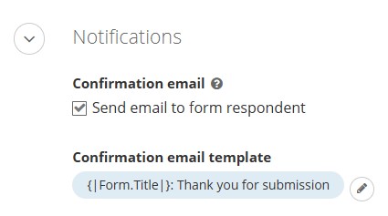 form submit email notice to respondant