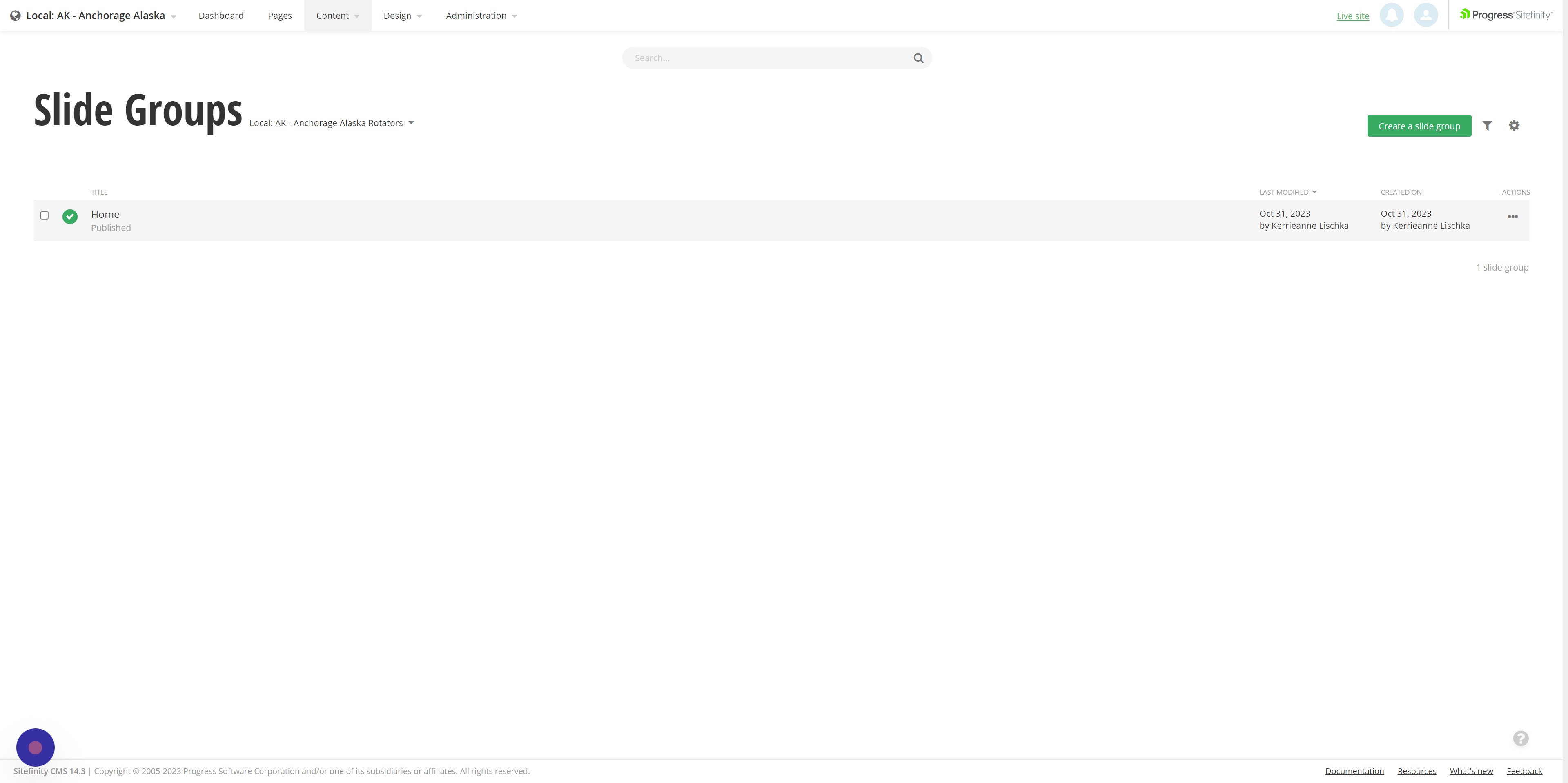 slide groups click the name of the group you need to edit