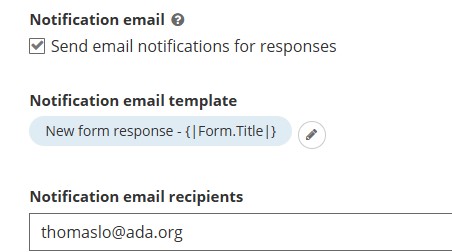 form submission email notification to form sme