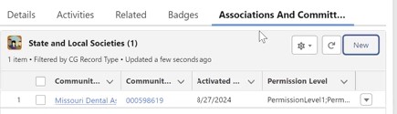 associations state and local societies assigned list permission