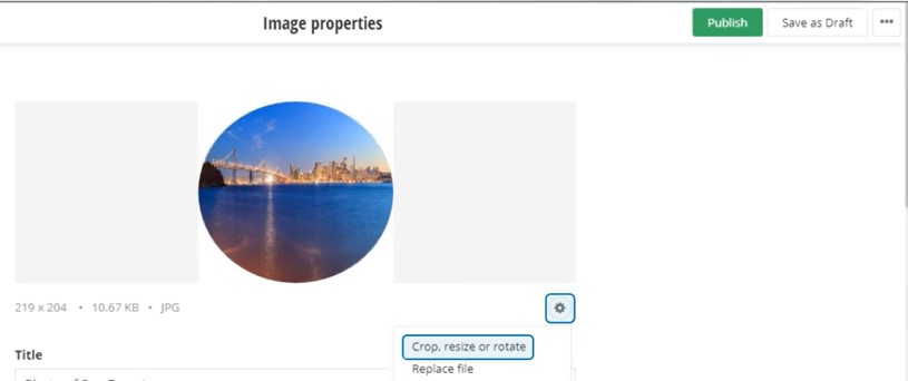 image properties crop size rotate