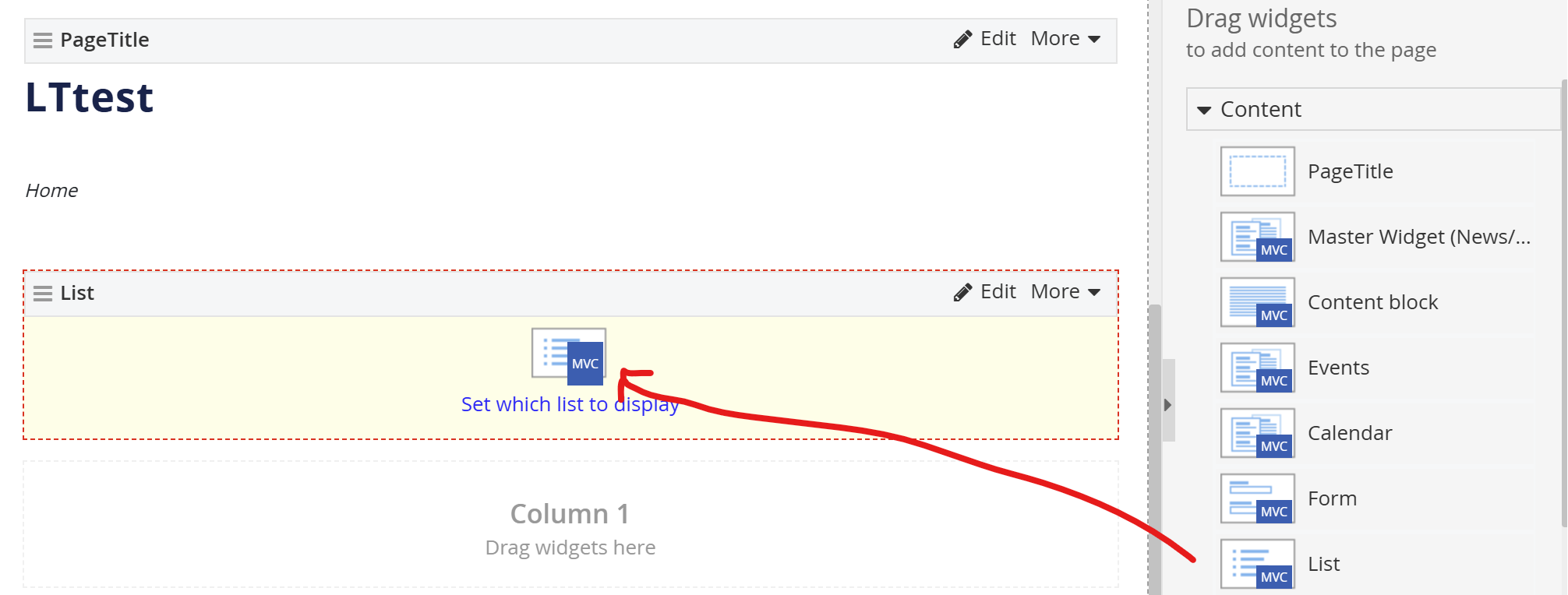 click-drag-widget-list-to-content-area