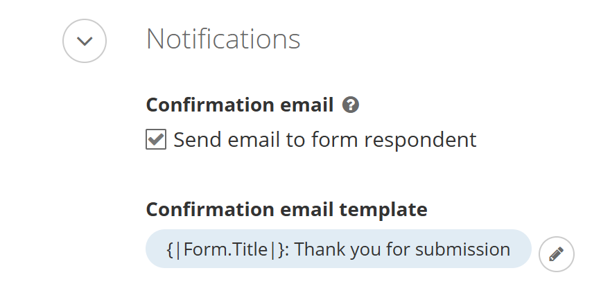 Select Form Notification