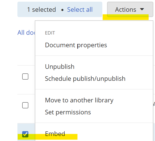 actions-embed