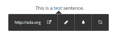 click icon remove link