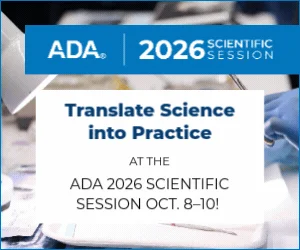 Large side bar ad for ADA 2026 Scientific Session