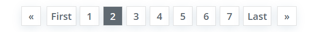 An example of the pagination user controls on Branded Web Templates.